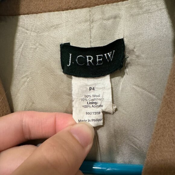 J. Crew Camel Wool & Cashmere Coat - Picture 3 of 6